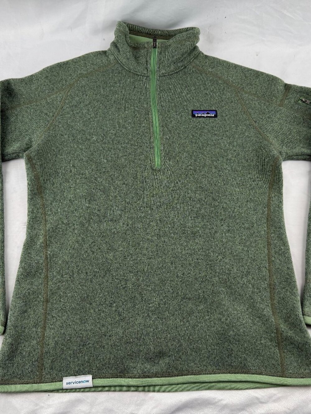 Patagonia Better Sweater 1/4 Zip Pullover Fleece Green Heather Women's Medium